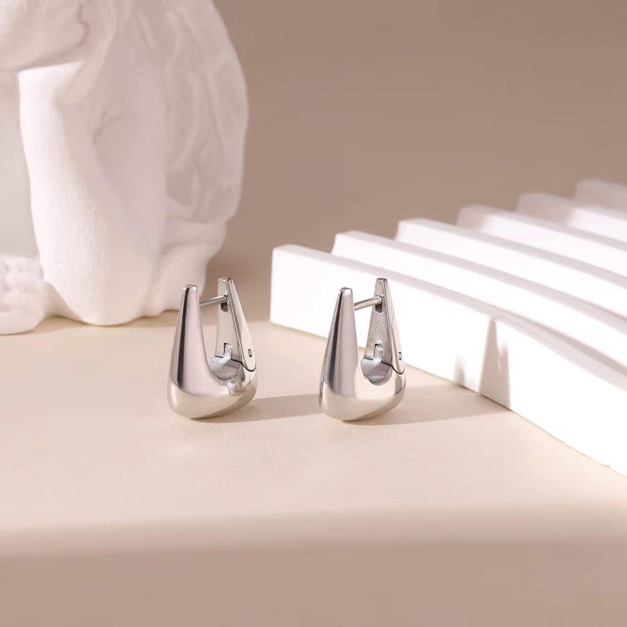Octavia Silver Hoop Earrings - David Omo