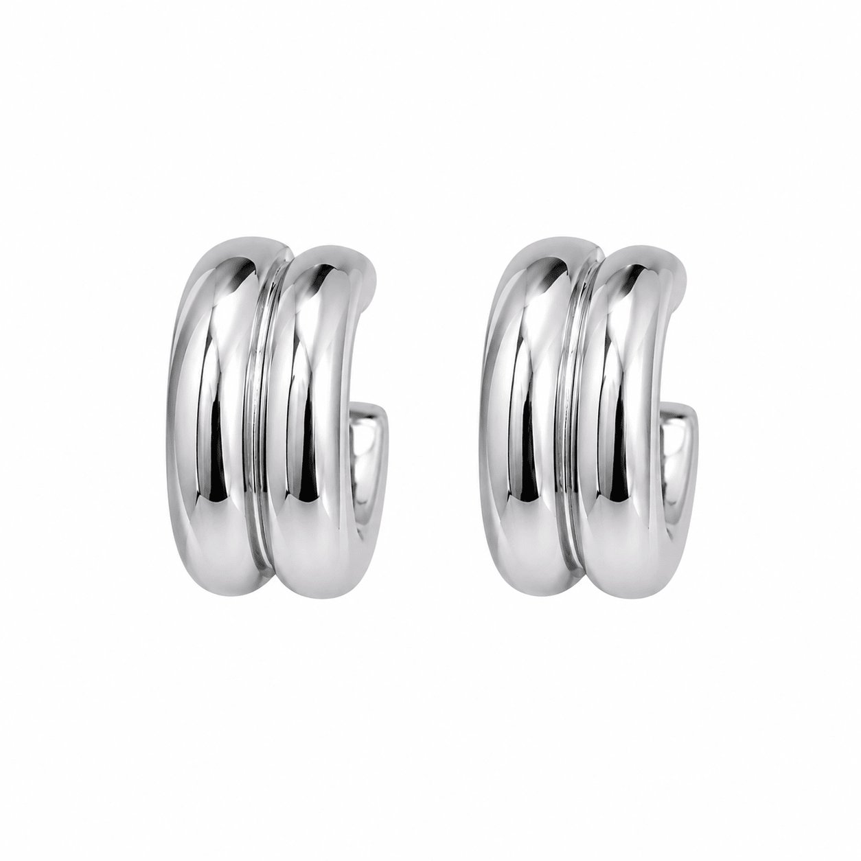 Bianca Silver Hoops - David Omo