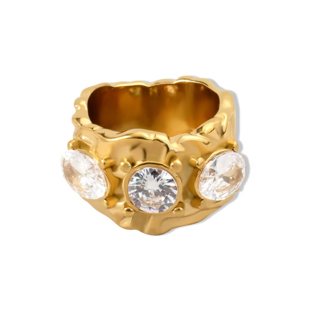 Gabby Gold Zirconia Ring - David Omo