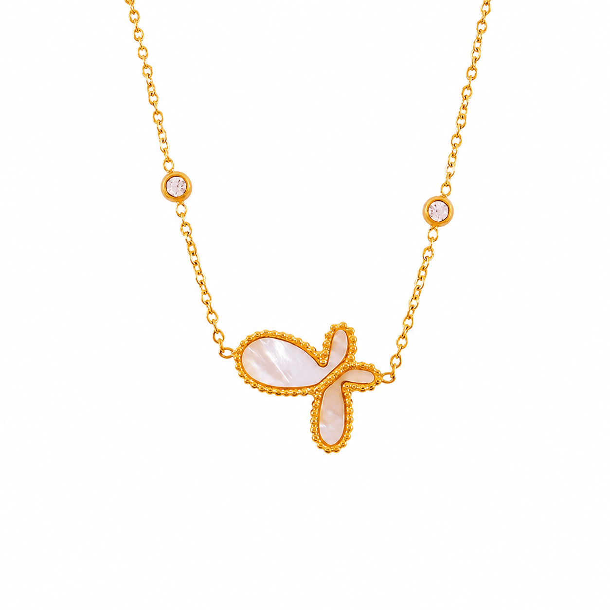 Delia Butterfly Necklace Gold - David Omo