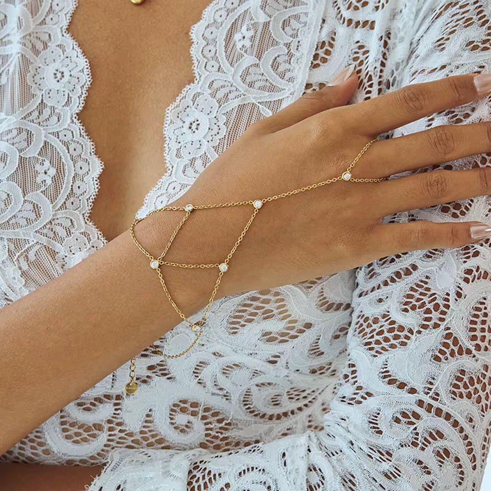 Harlow Gold Hand Chain - David Omo