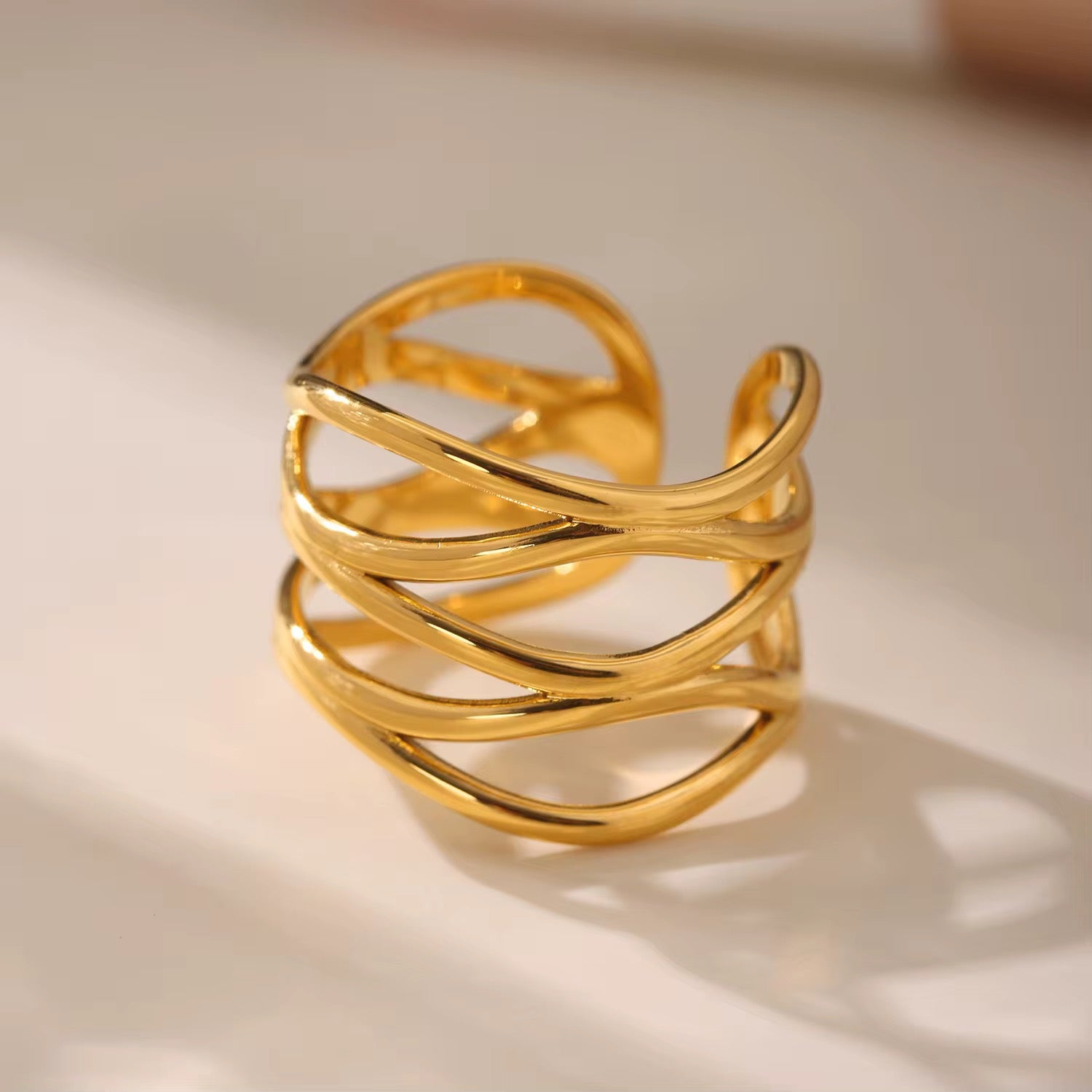 Pandora Gold Adjustable Ring - David Omo
