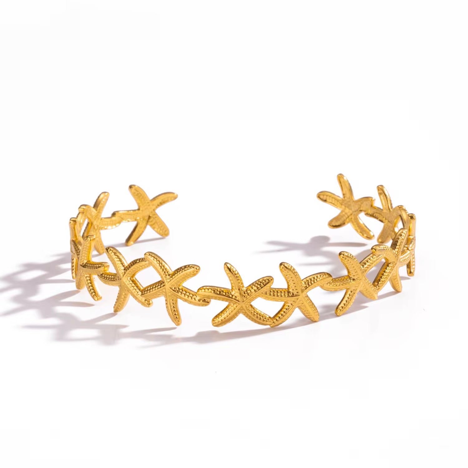 Davina Gold Starfish Bangle - David Omo