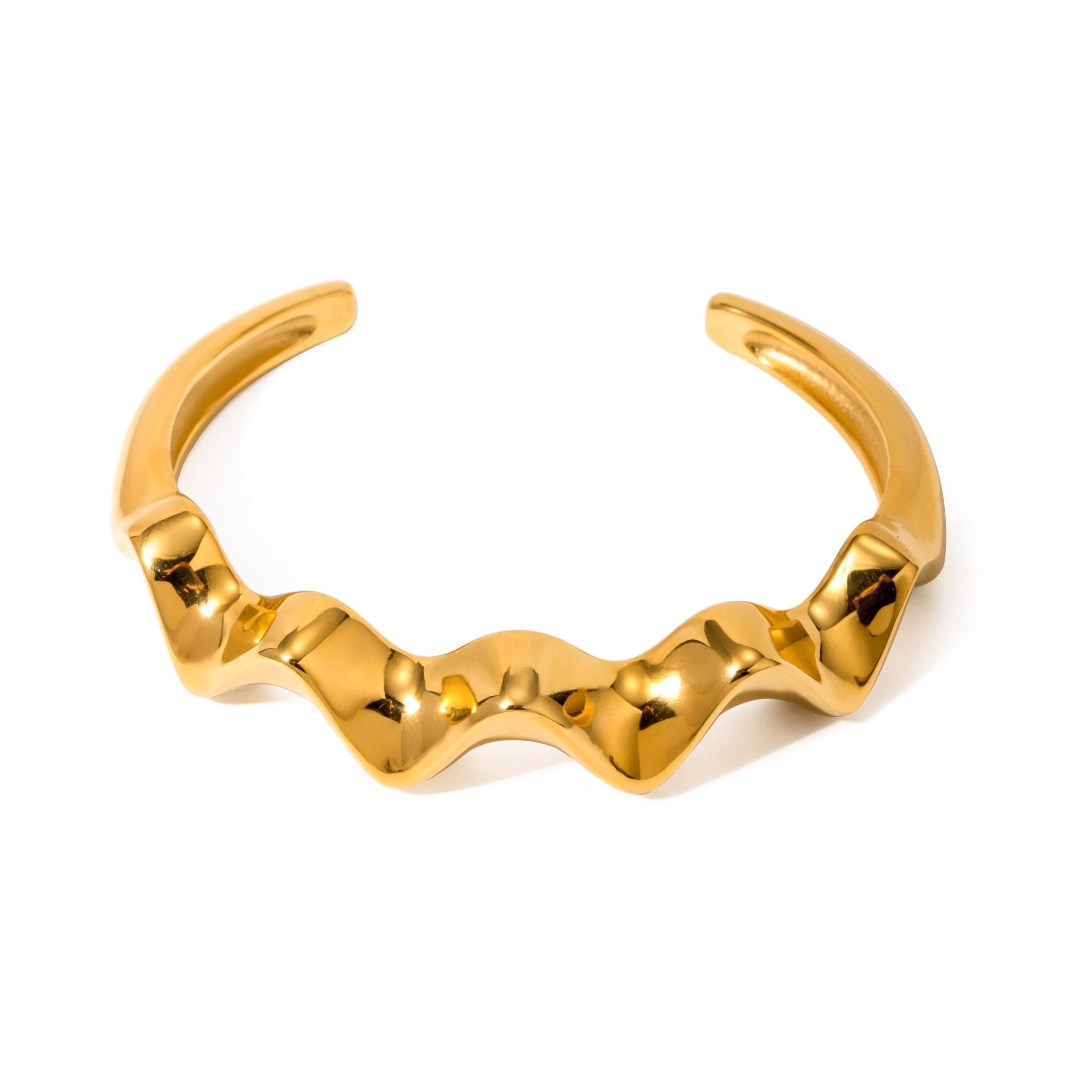 Berlin Gold Cuff Bangle - David Omo