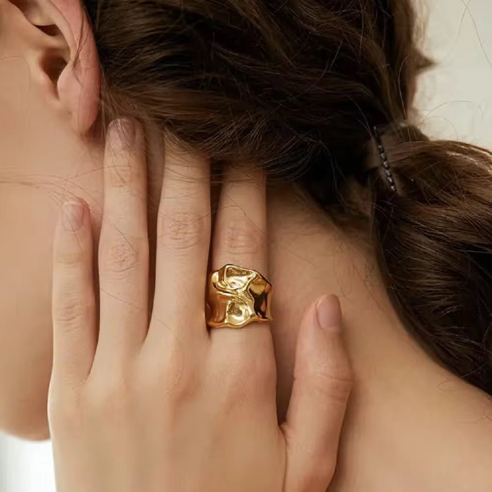 Geisha Gold Adjustable Ring - David Omo