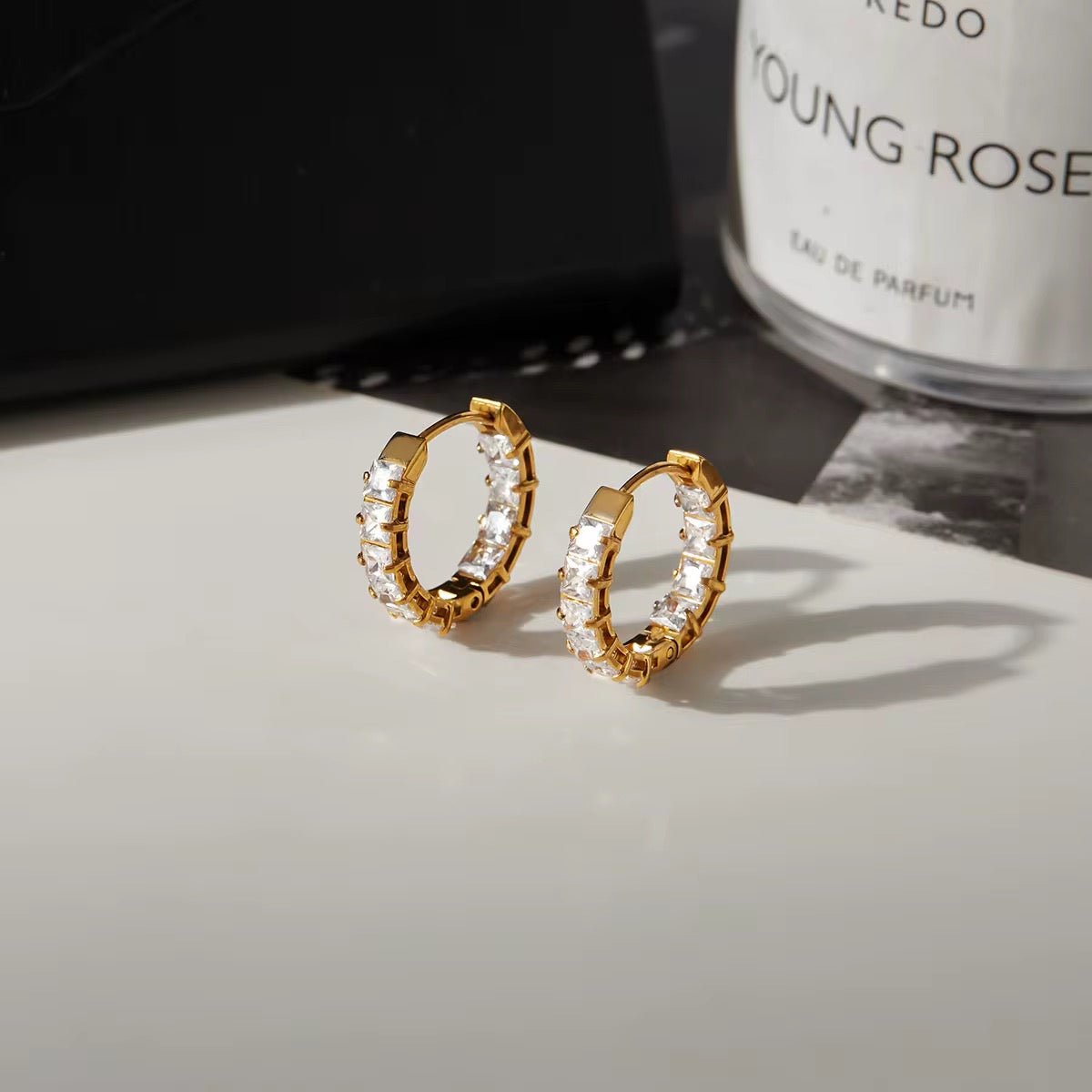 Rylee Zirconia Hoop Earrings - David Omo