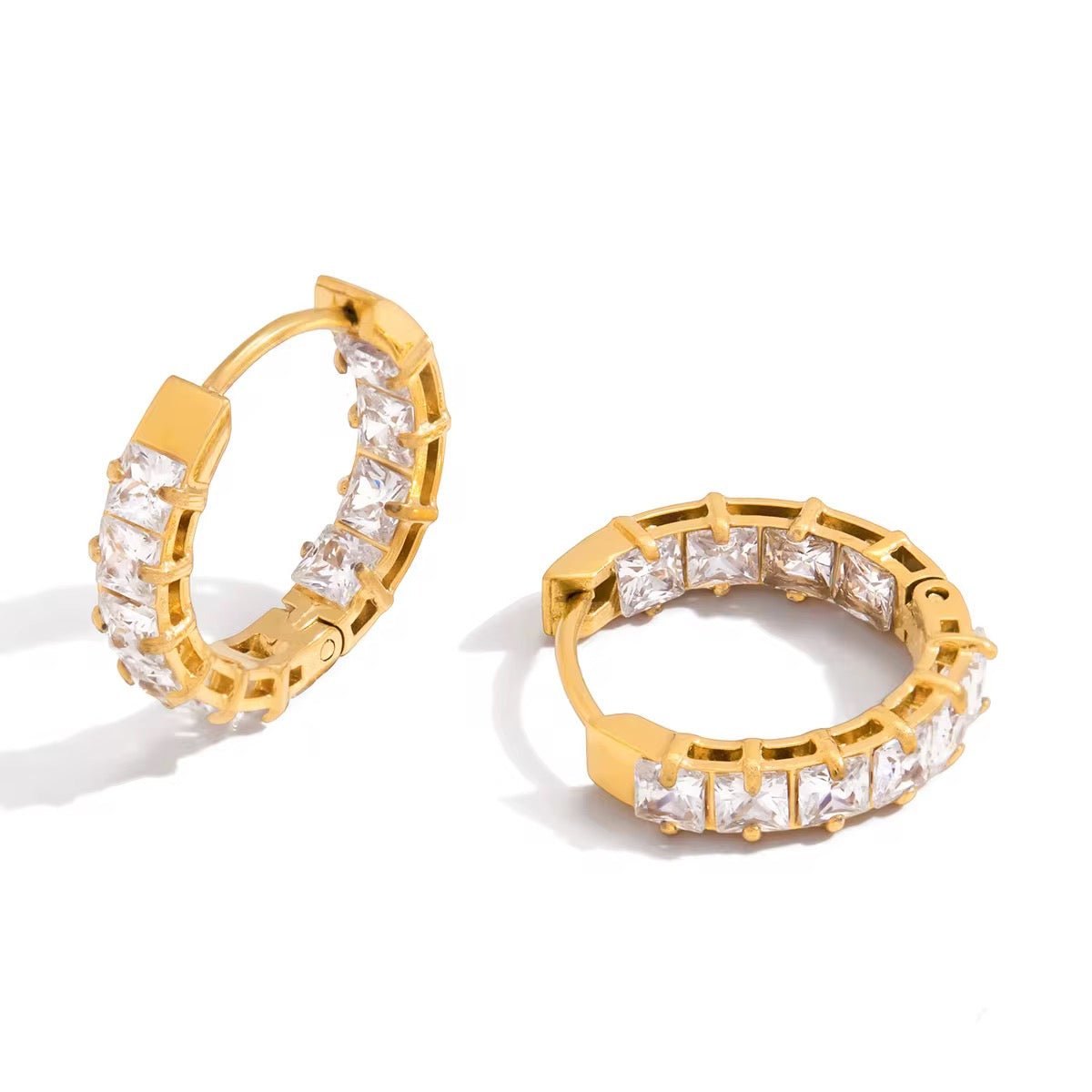 Rylee Zirconia Hoop Earrings - David Omo
