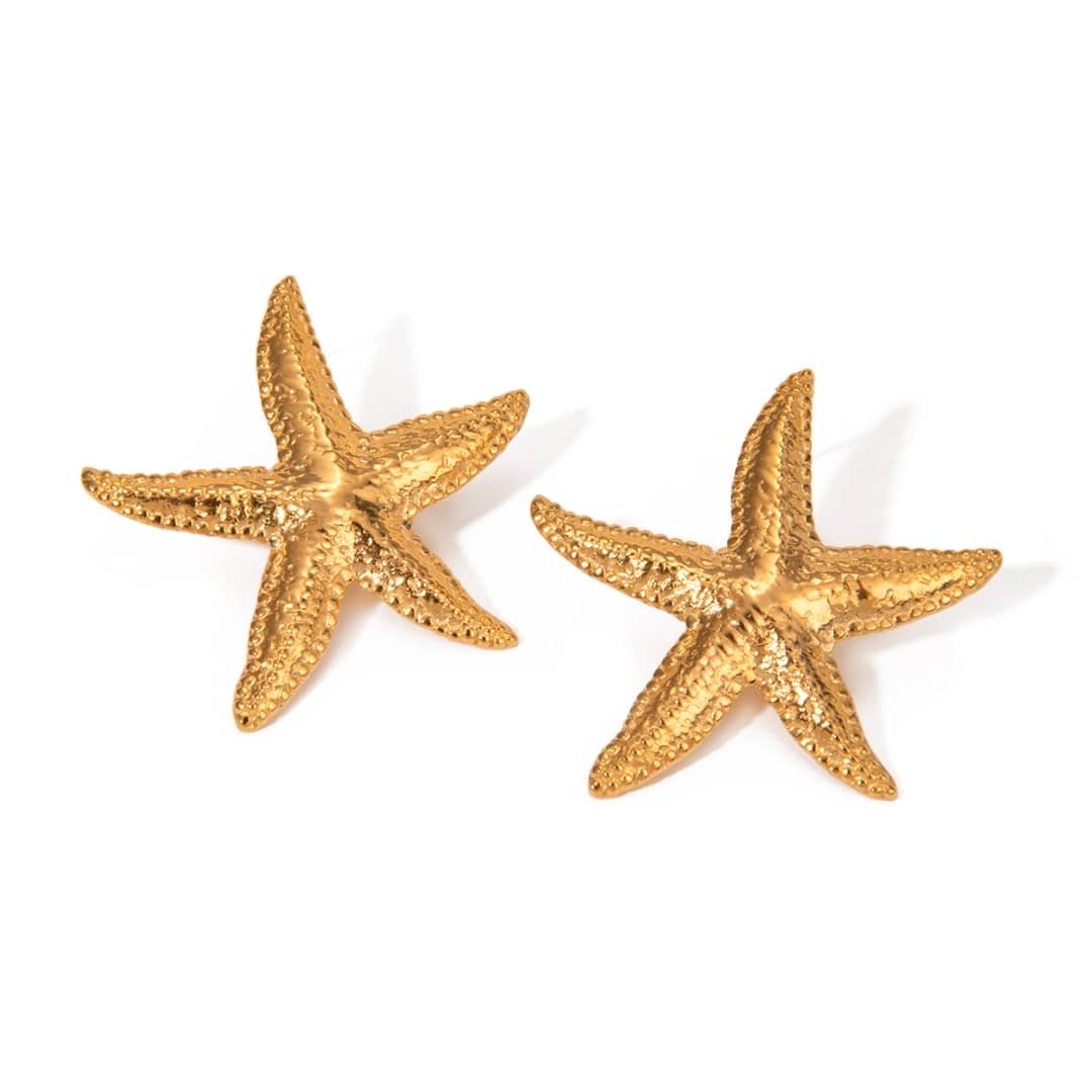 Essie Gold Starfish Earrings - David Omo
