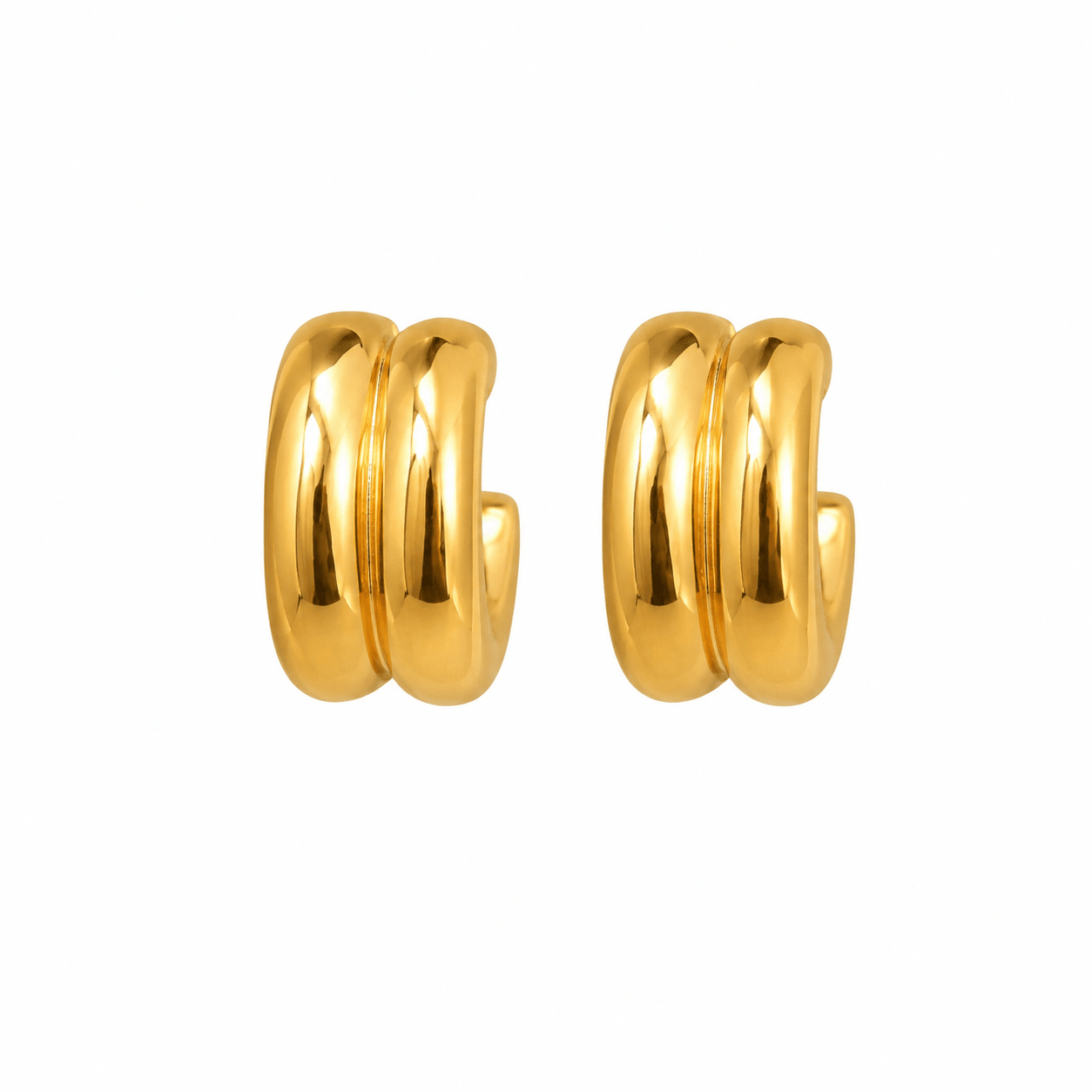 Bianca Gold Hoop Earrings - David Omo