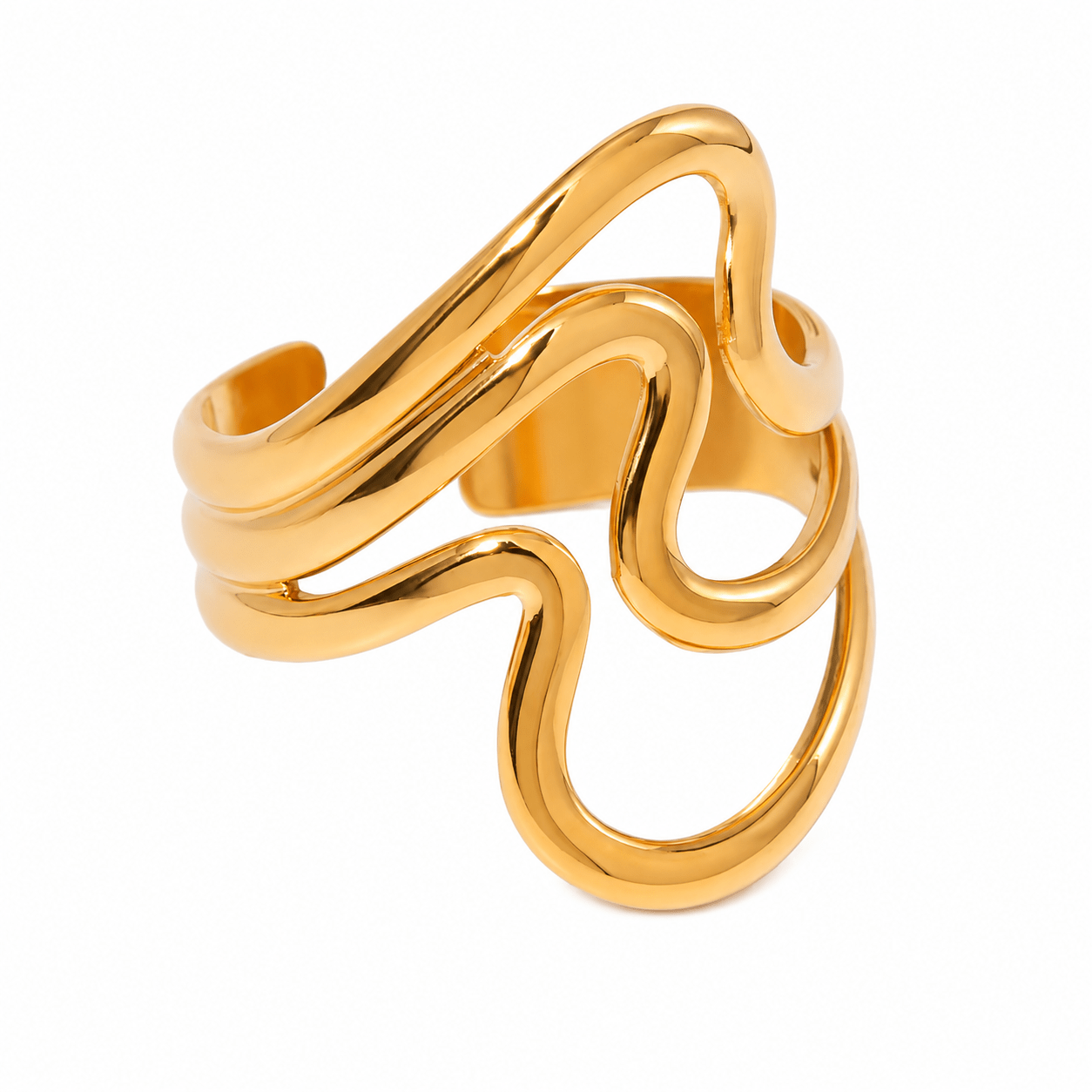 Tia Gold Adjustable Ring - David Omo