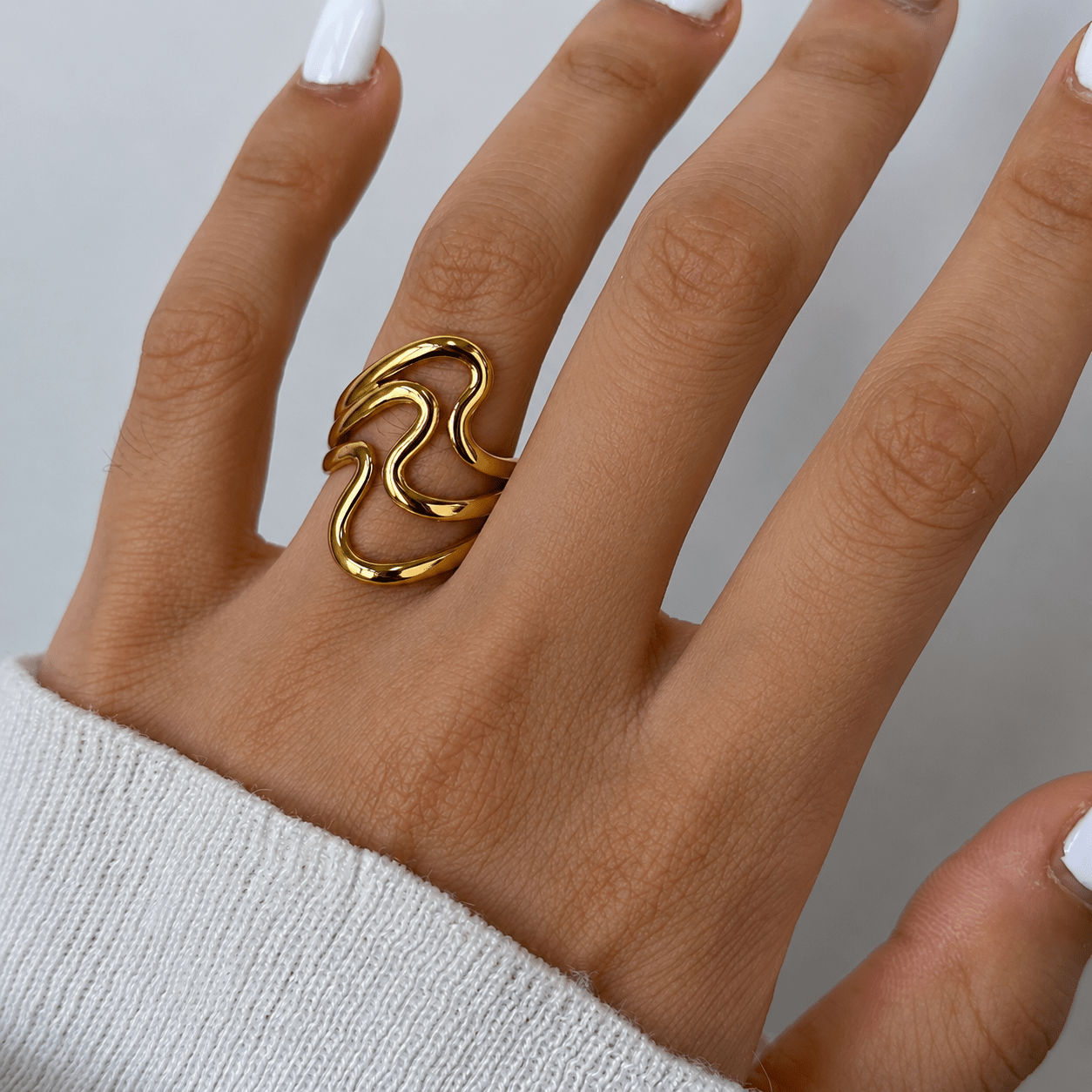 Tia Gold Adjustable Ring - David Omo