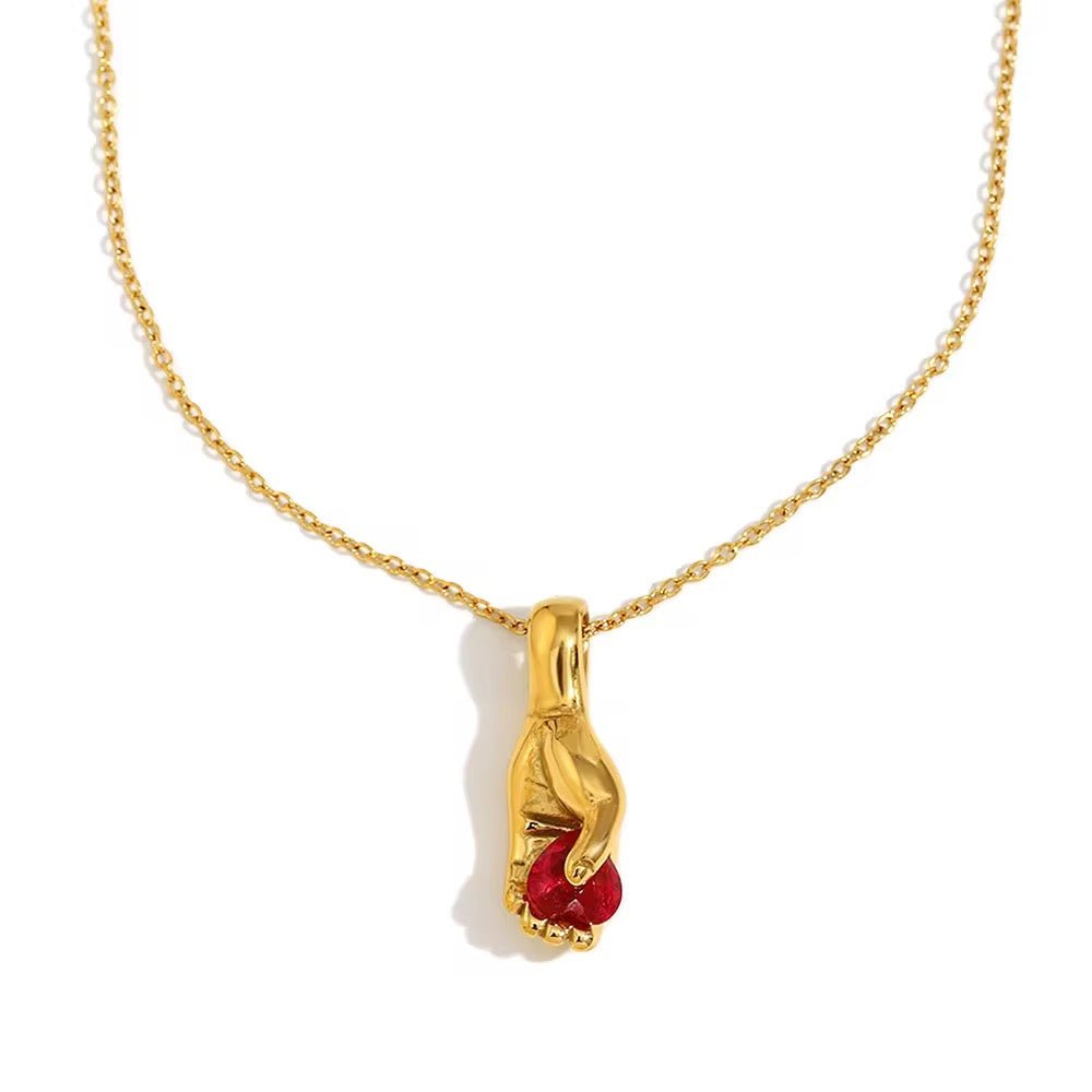 Heart in hand Necklace - David Omo