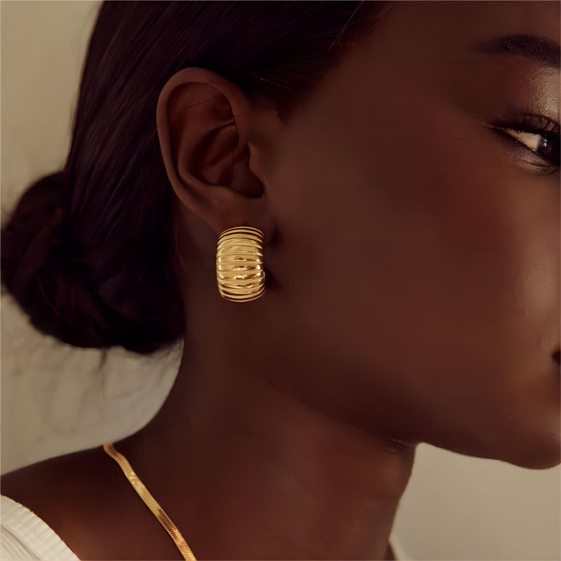 Soniella Earrings Gold - David Omo