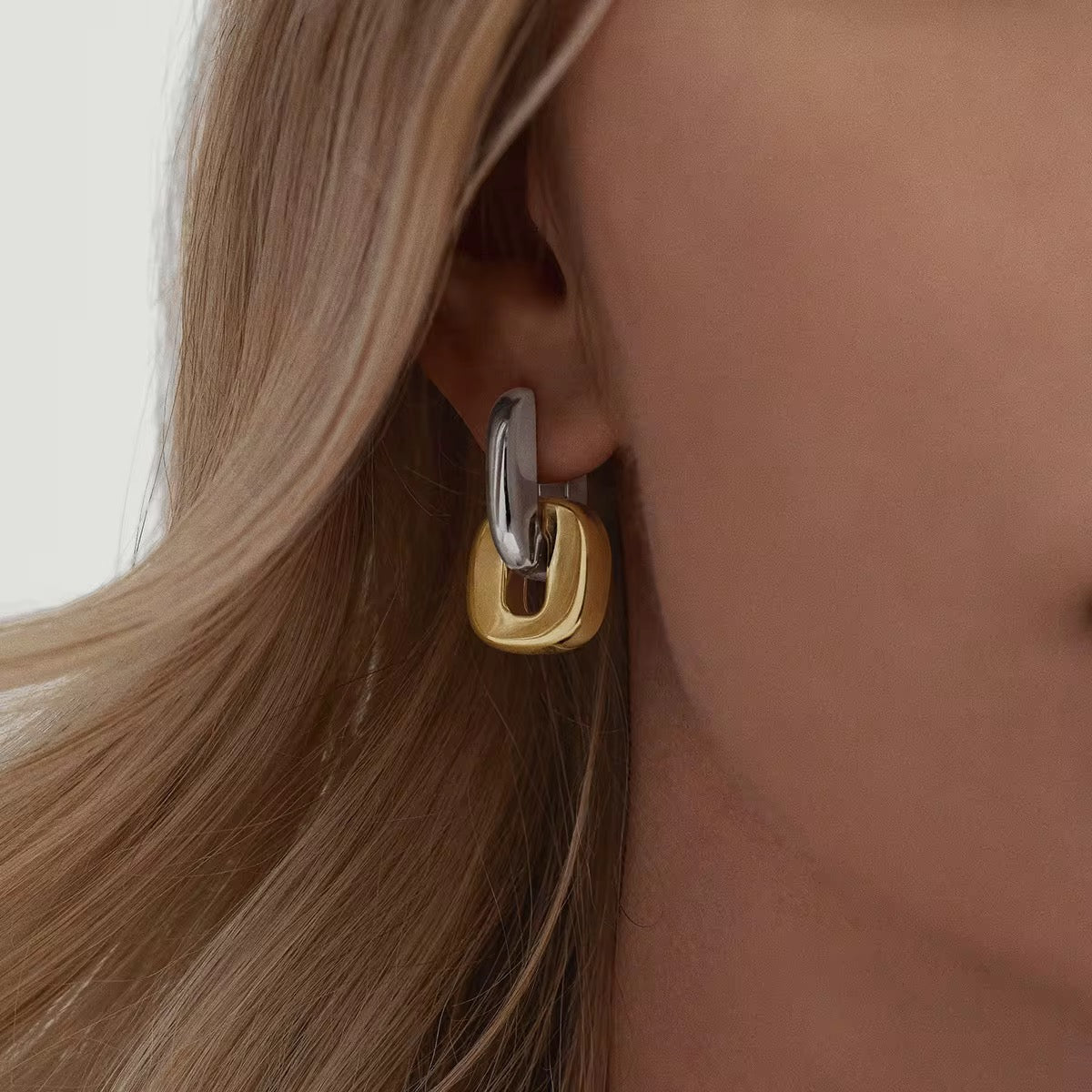 Tosin Earrings Two Tone - David Omo