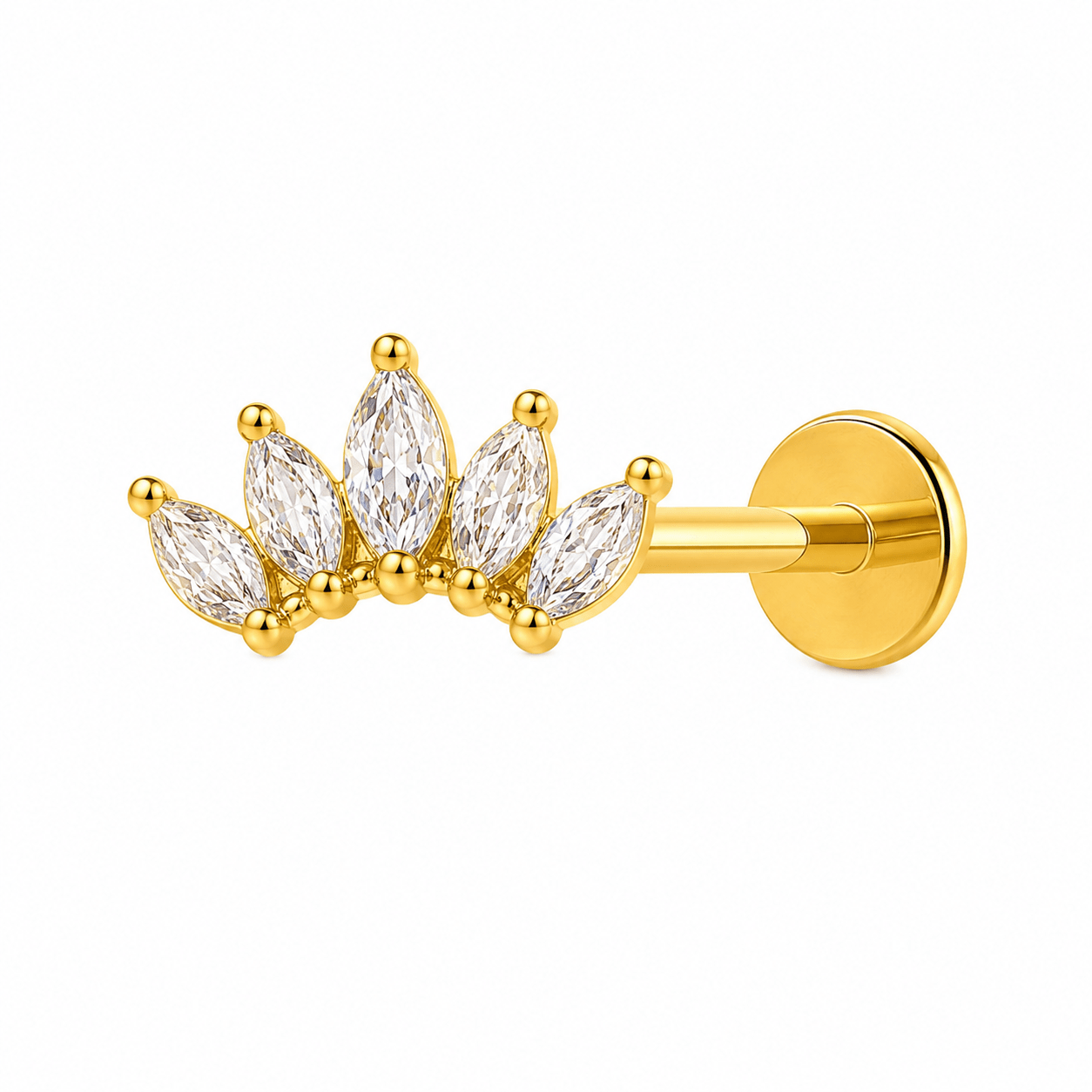 Bentley Flatback Stud Earring - David Omo
