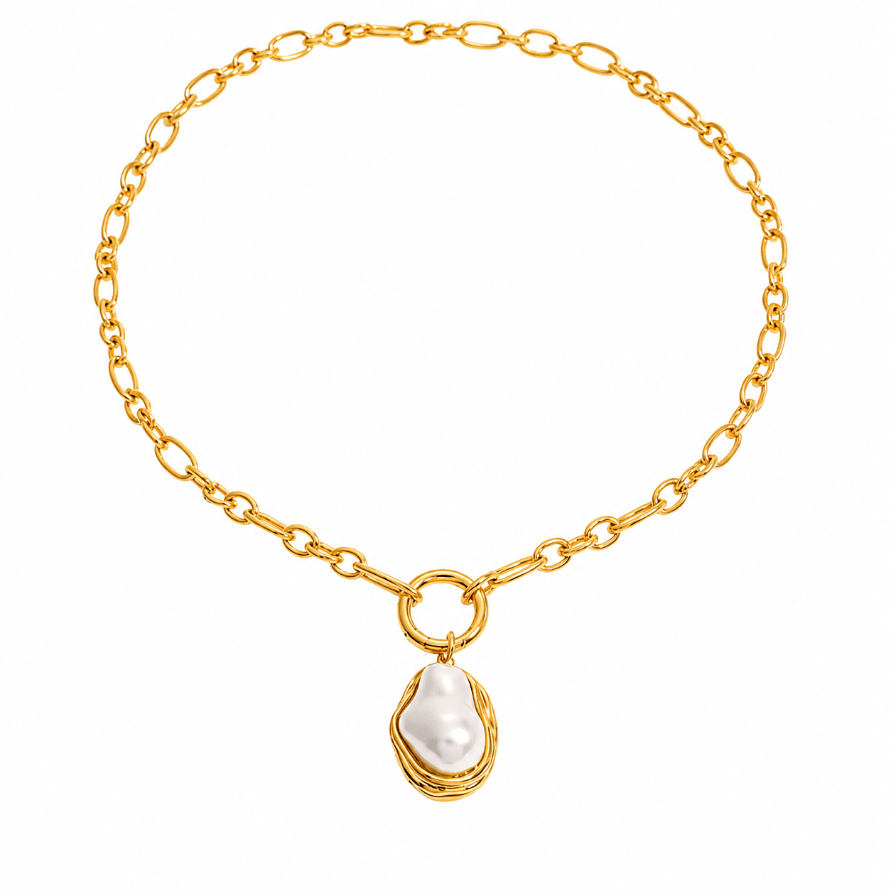 Gita Round Clasp Necklace - David Omo