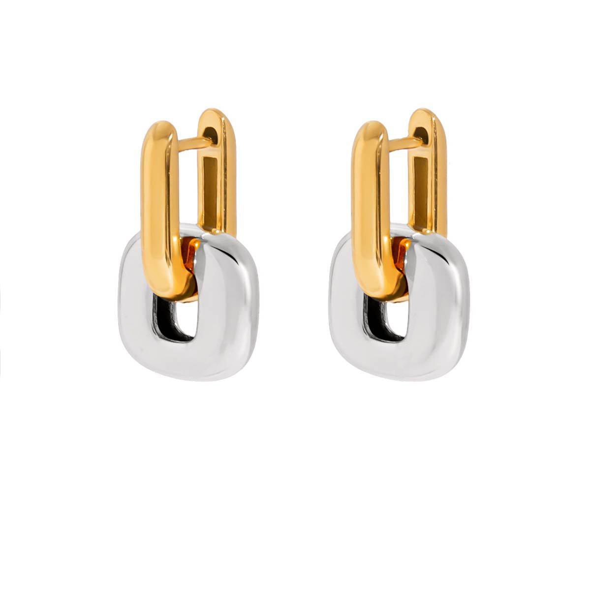 Tosin Earrings Two Tone - David Omo