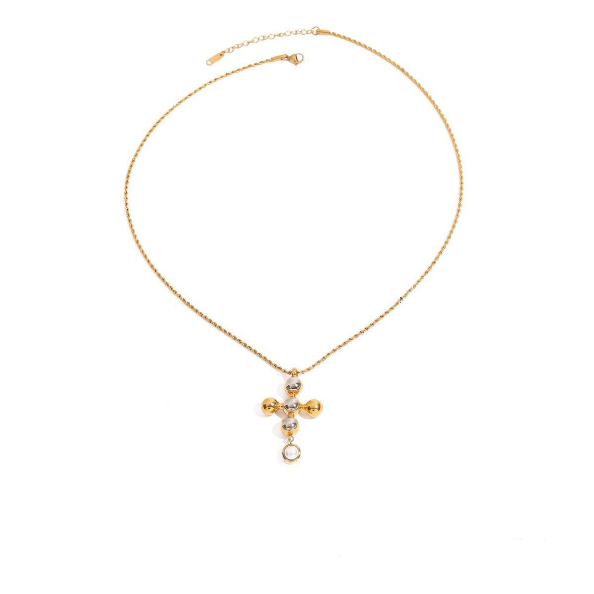 Karly Cross Pendant Chain - David Omo