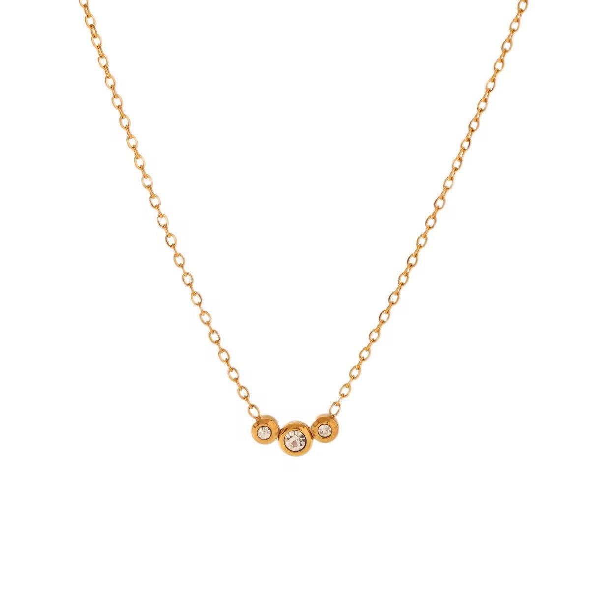 Gigi Gold Cubic Zirconia Necklace - David Omo