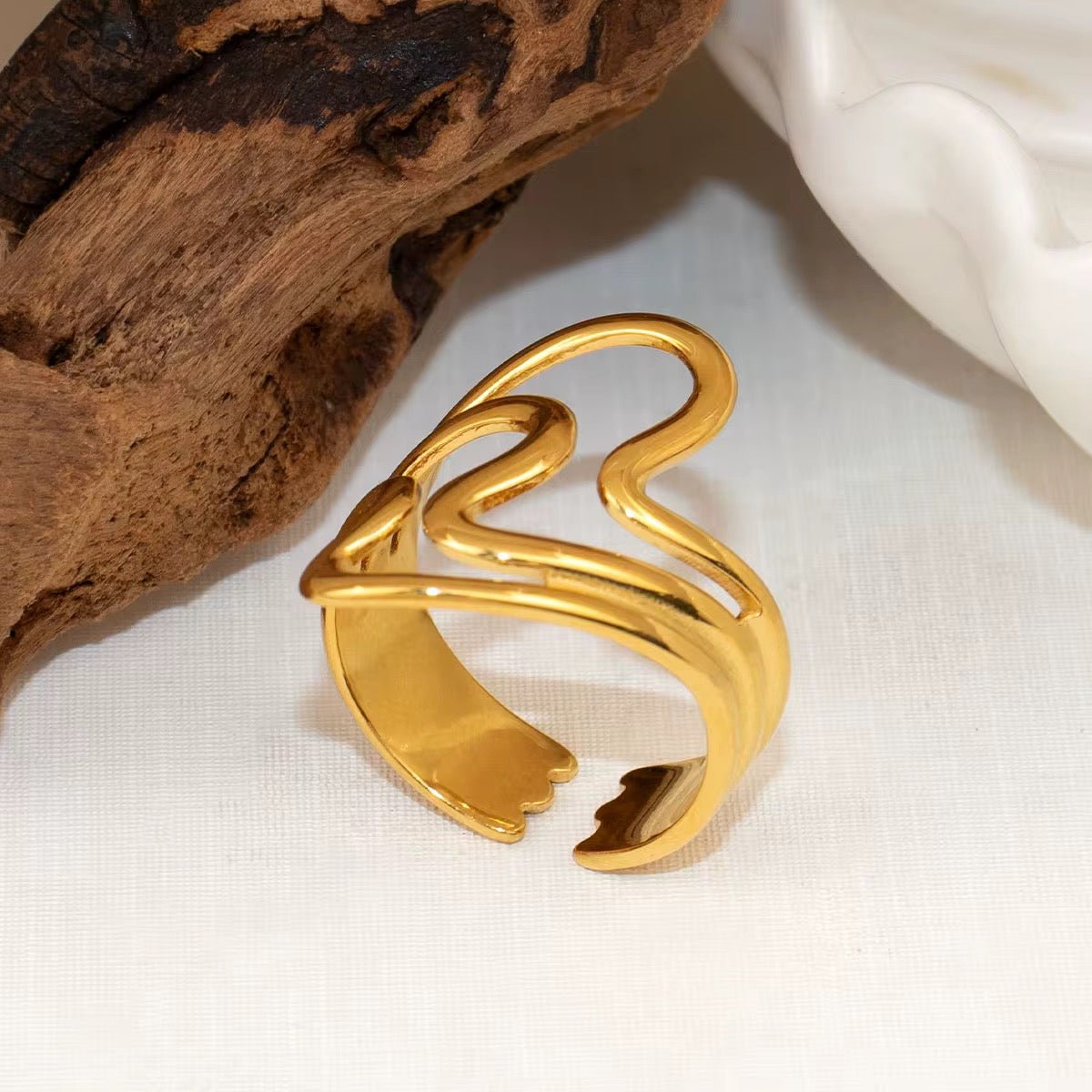 Tia Gold Adjustable Ring - David Omo