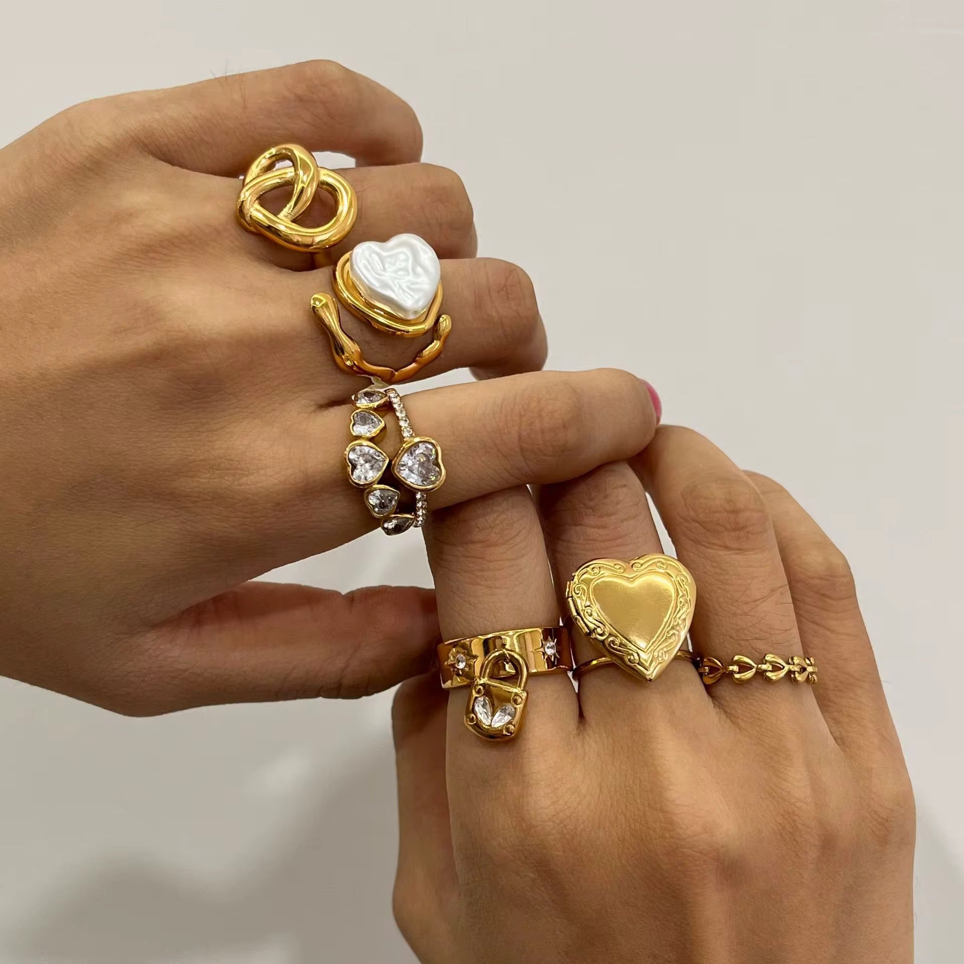 Rina Gold Adjustable Locket Ring - David Omo