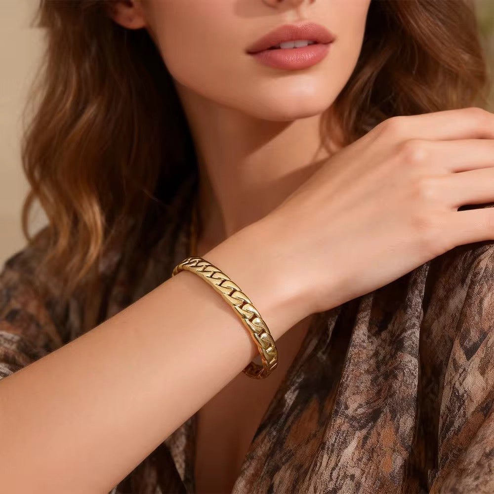 Blake Gold Bangle - David Omo