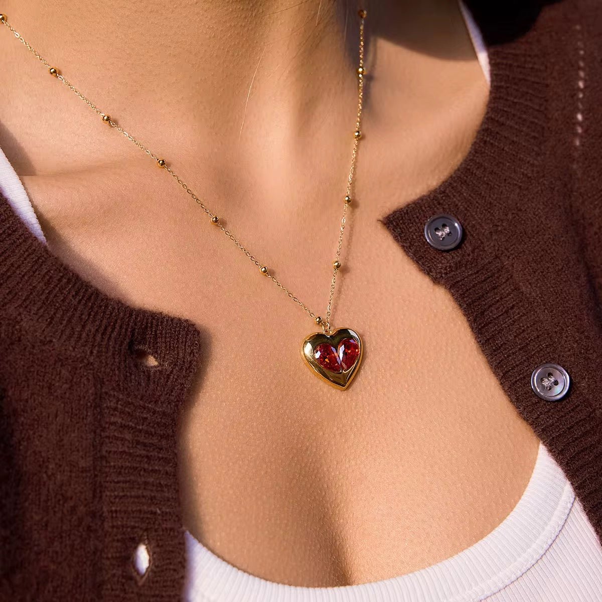 Shakira Heart Pendant Necklace - David Omo