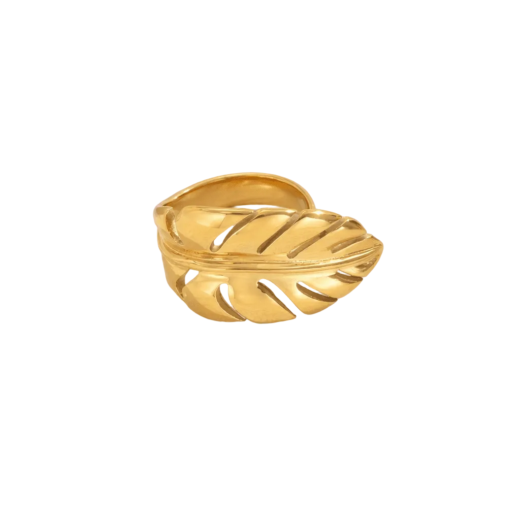 Letti Gold Leaf Adjustable Ring - David Omo